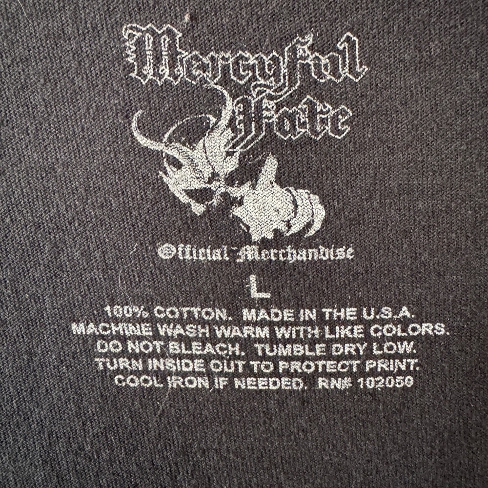 Mercyful Fate In Concert 2022 Tour Band T-shirt Sz Adult L King Diamond 2 Sided - Picture 6 of 6